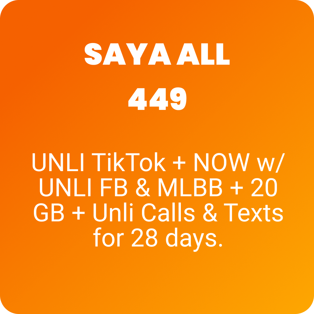 SAYA ALL 449 with FREE UNLI 5G